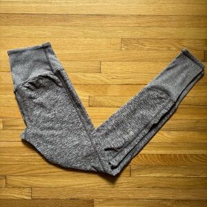 AloYoga Leggings Womens Small Heather Gray High Waist Activewear Ribbed Gym